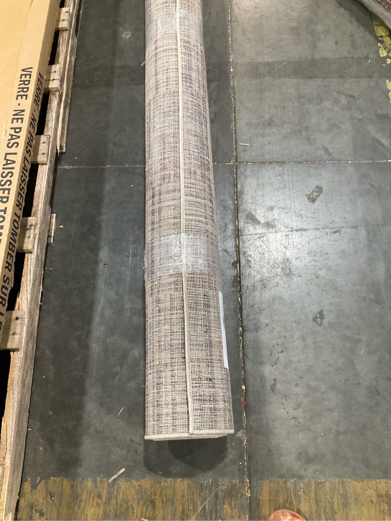 Condition photo showing As Is for loloi darby collection dar-01 charcoal/sand 2'-7" x 4' accent rug charcoal / sand 2'7" x 4' (rectangular)
