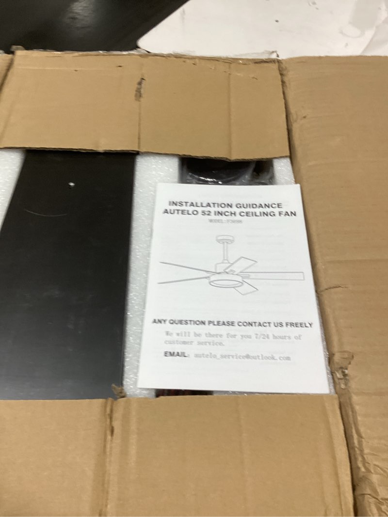 Condition photo showing New/Like New for AUTELO Ceiling Fans with Lights - 52" Modern White Ceiling Fan, 3CCT 24W Ceiling Fans with Lights and Remote with 5 Blades and Reversible DC Motor, White and Wooden Finish for Living Room, F3698 WH-NW
