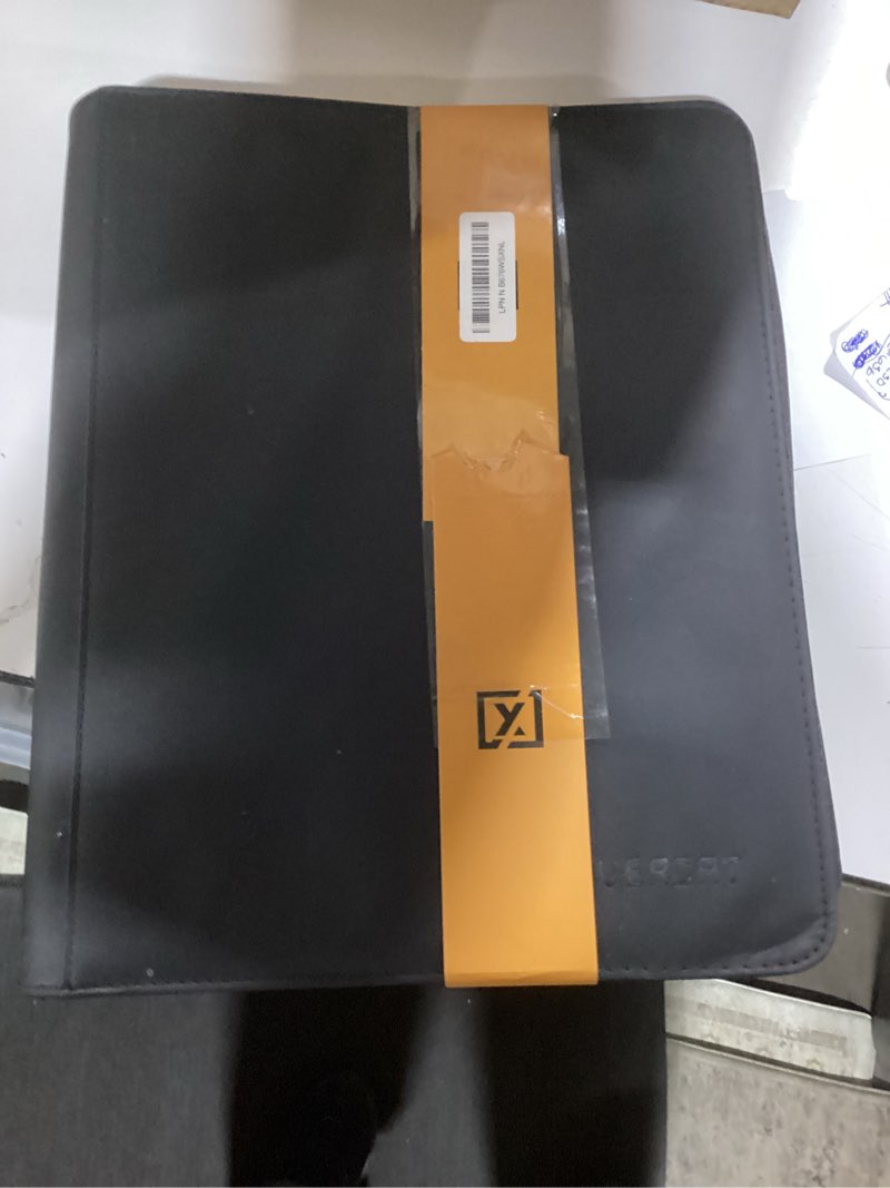 Condition photo showing As Is for x pro top load card binder - compatible with top-loading card cases - fits 252 | 20 premium loaders included | 9-pocket ringless double-sided pages | premium storage for tcg & sports cards black