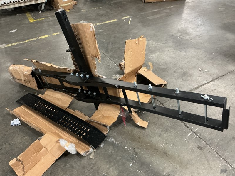 Condition photo showing As Is for hitch-mount motorcycle carrier hitch mount rack dirt bike hitch truck