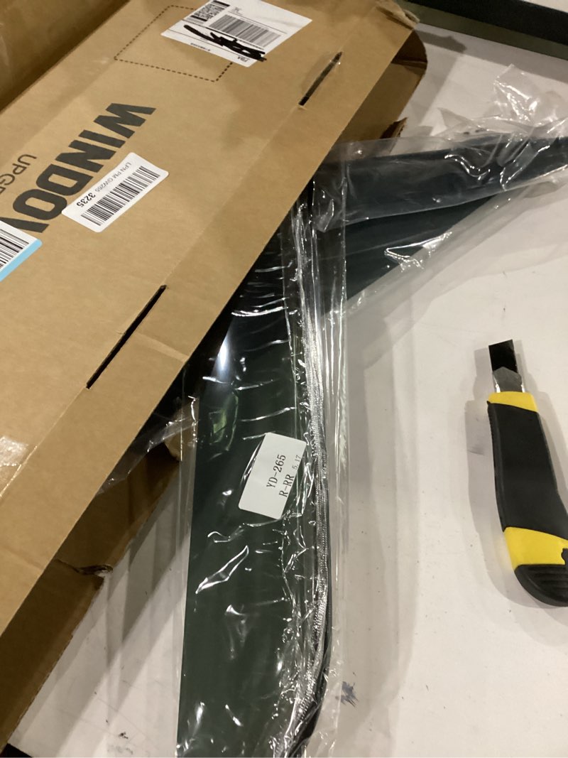 Condition photo showing Good Condition for window visors rain guards for 2018-2026 jeep wrangler jl unlimited & 2020-2026 jeep gladiator, out-channel window vent wind deflectors visors shades for 18-26 wrangler jlu 4-door 2018-2024 jeep wrangler jl