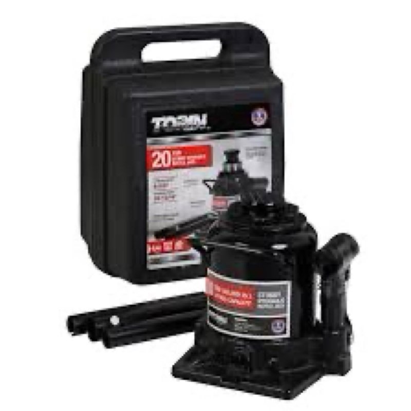 torin black 20-ton steel hydraulic bottle jack