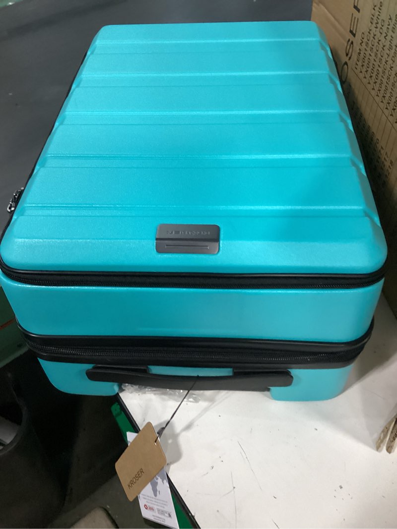 Condition photo showing Good Condition for KROSER Carry On Luggage with Spinner Wheels & Built-in TSA Lock, Expandable Top Opening Hard Shell S