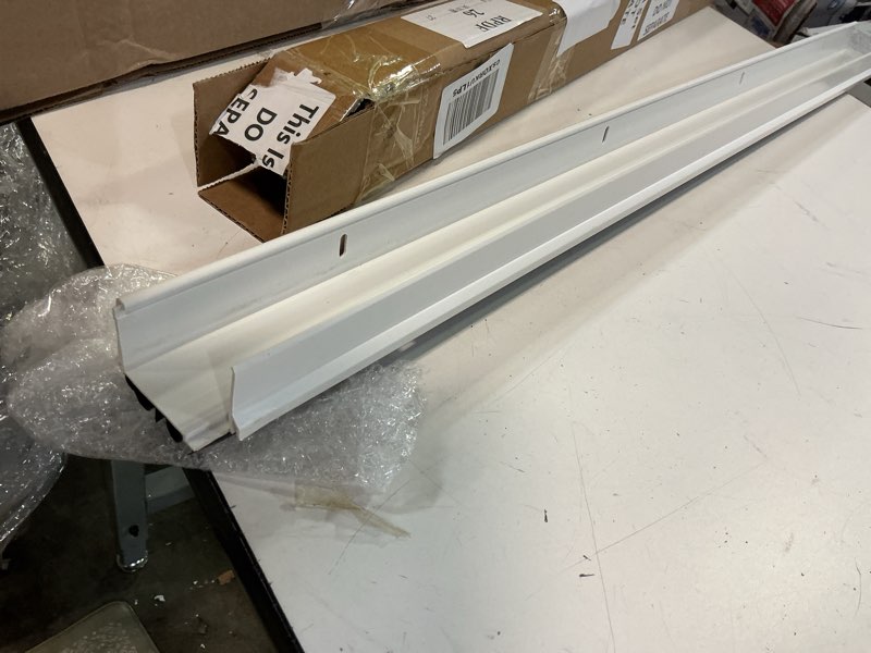 Condition photo showing As Is for KS Hardware, Patent Pending, Adjustable Double Bubble Door Sweep, Draft Stopper, Under Door Seal for Exterior Doors, 1 3/4" x 36", White (36 inch)