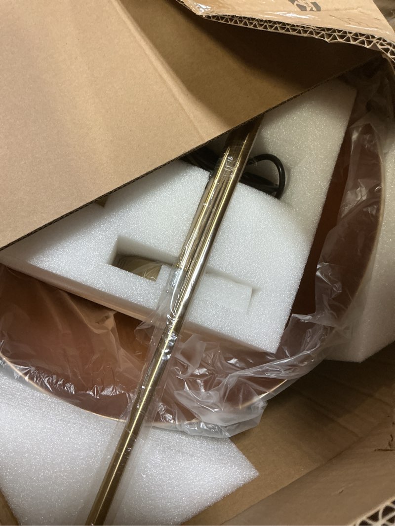 Condition photo showing New/Like New for Similar YHANFENGCY 15.7-inch White and Gold Pull Chain Large Modern Industrial Retro Dome Ceiling Pendant Li