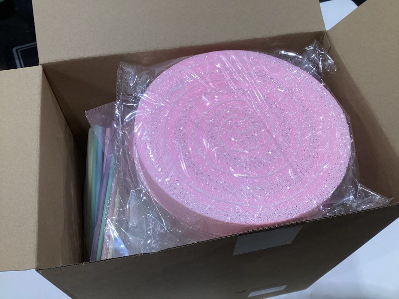 Condition photo showing Good Condition for 12 Pcs 15.75'' Large glitter Candy Christmas Decorations Giant Pastel Lollipop Candy Decorations with Sticks Red White Peppermint Xmas Decor for Christmas Tree Ornaments Holiday, 6 Styles 12 Pastel