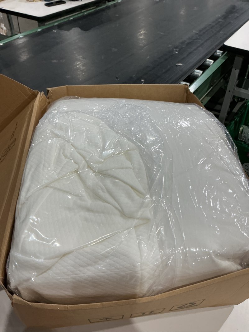 Condition photo showing As Is for side sleeper pillow with arm holes, ergonomic arm tunnel for shoulder pain relief, adjustable height neck pillow for adults, plush down & foam for comfortable sleep, 1pc pillowcase, 18"x27" white 18"x27"
