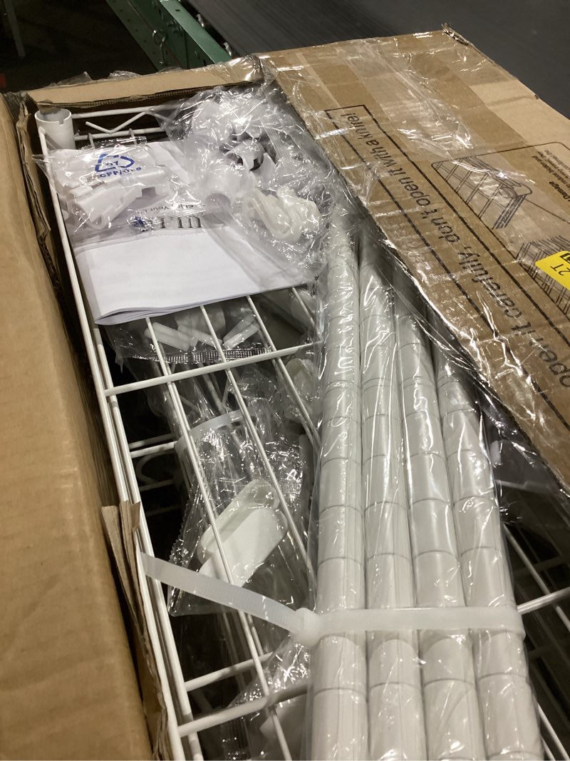 Condition photo showing Good Condition for Ulif E1 Heavy Duty Closet Garment Rack, 6 Tiers Adjustable Metal Freestanding Expandable Clothing Storage with 4 Hanger Rods, Easy to Assemble Wardrobe, 71.4" H x (70" - 88.2") L x 14" D, White