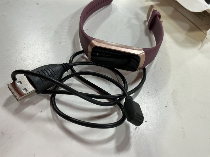 Condition photo showing As Is for fitness tracker, fitness watch with 24/7 heart rate blood oxygen sleep monitor, 1.10" amoled hd touch color screen step counter, activity trackers pedometer health smart watch for women men bordeaux