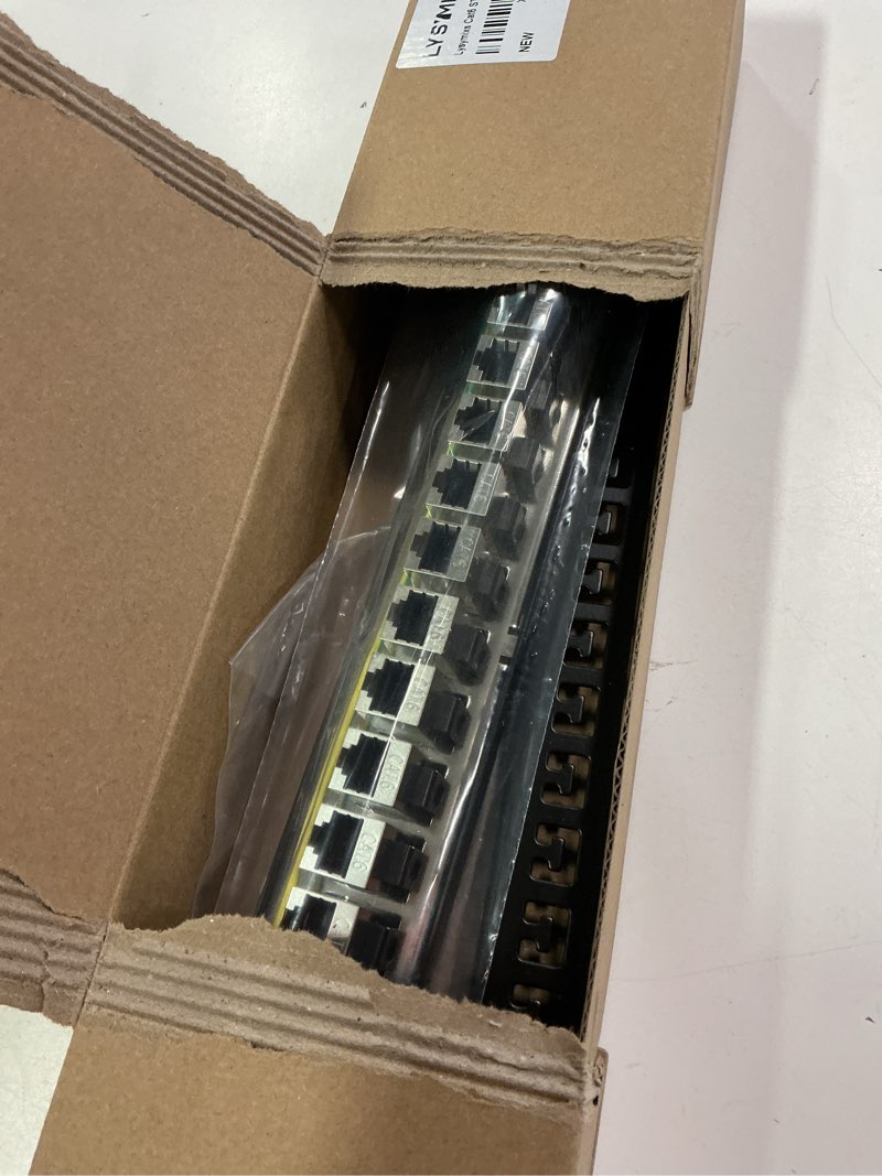 Condition photo showing New/Like New for Lysymixs 24 Port RJ45 Patch Panel Cat6 STP Feed Through, Coupler Network Patch Panel 19 Inch, Inline Keystone Ethernet Patch Panel with Back Bar