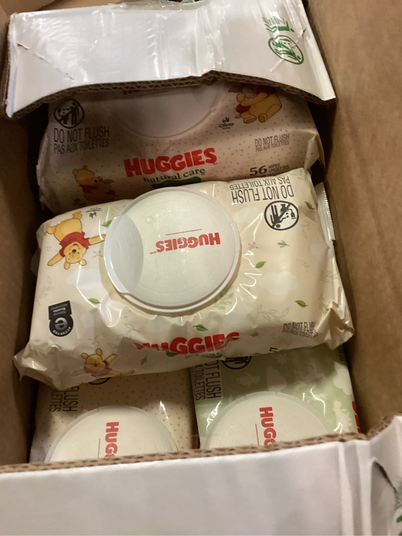 Condition photo showing Good Condition for huggies natural care sensitive baby wipes, unscented, hypoallergenic, 99% purified water, 10 flip-top packs (560 wipes total) 56 count (pack of 10)