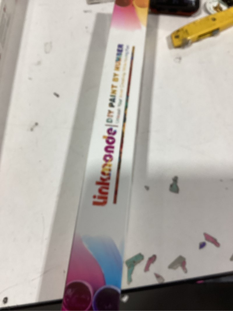 Condition photo showing New/Like New for Linkmonde Kids' Painting by Numbers DIY Acrylic Painting Kit for Kids & Adults Beginner – 16” x 20” Village Cabin Art