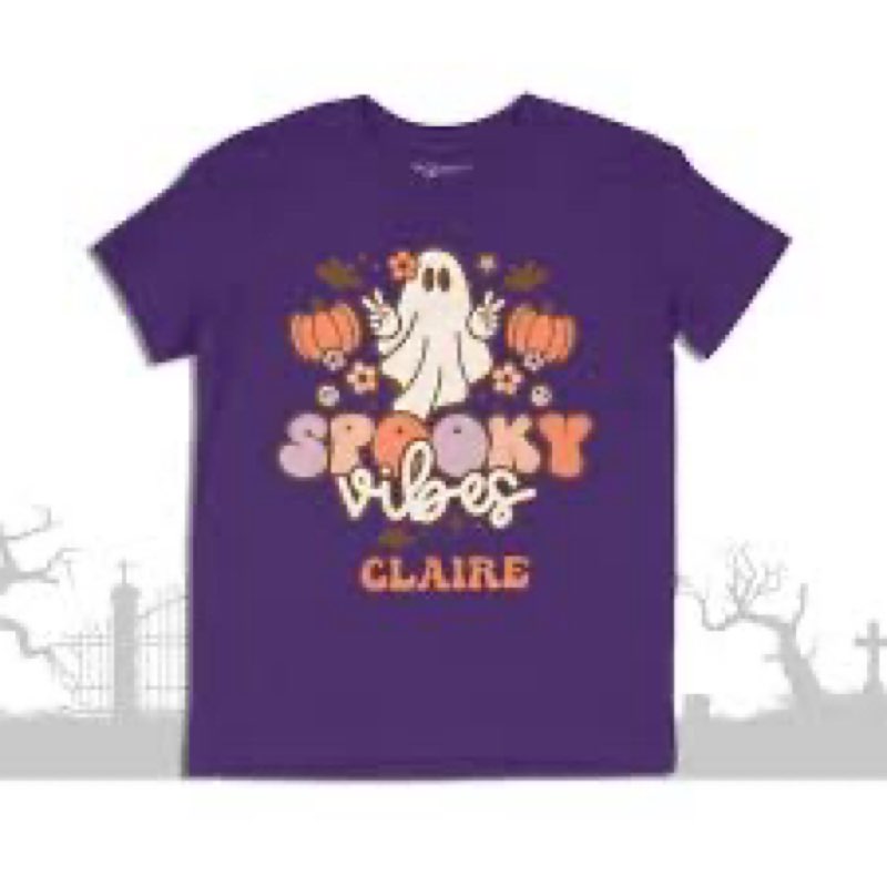 Potia Halloween Shirts for Women Halloween Spooky Ghost T-Shirt Funny Spooky Season Print Tee Tops P ( similar ) 