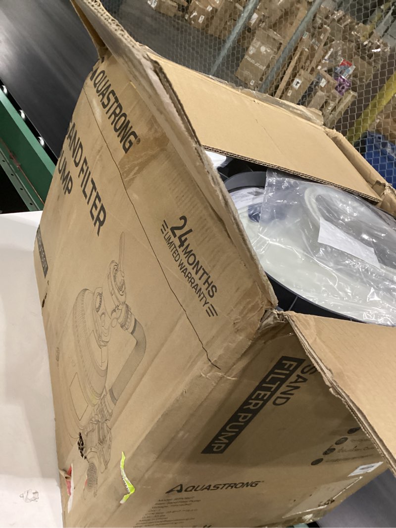 Condition photo showing Good Condition for aquastrong 16in sand filter pump for above ground pool with timer, 3/4 hp pool pumps above ground 3800 gph for pools up to 16000 gal, pool filter with 6-way valve, improved circulation and filtration