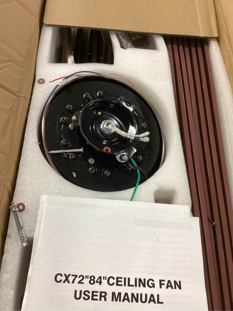 72" oil rubbed bronze smart ceiling fan with light via wifi alexa,6-speeds quiet dc motor,dimmable,o