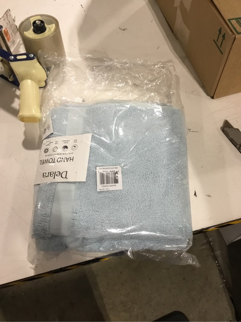Condition photo showing Good Condition for Delara Organic Cotton Luxuriously Plush Hand Towel Pack of 2 | GOTS & OEKO-TEX Certified | Premium Hotel Quality Towels | Feather Touch Technology|650 GSM Long Staple|Soft, Quick Dry & Ultra-Absorbent