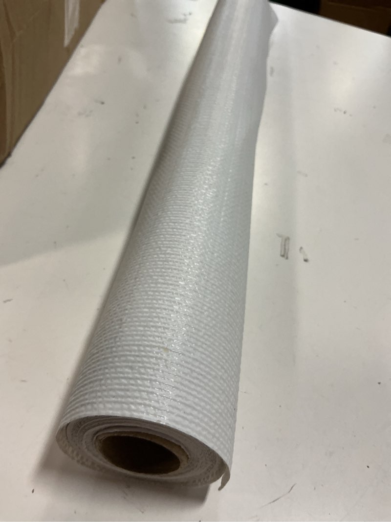 Condition photo showing As Is for shelf liners for kitchen cabinets 24 inch wide x 20 ft non adhesive cabinet drawer liner non slip water oil-proof strong grip pantry refrigerator shelves bathroom drawer mat cupboard closet liner 24"w x 240"l white