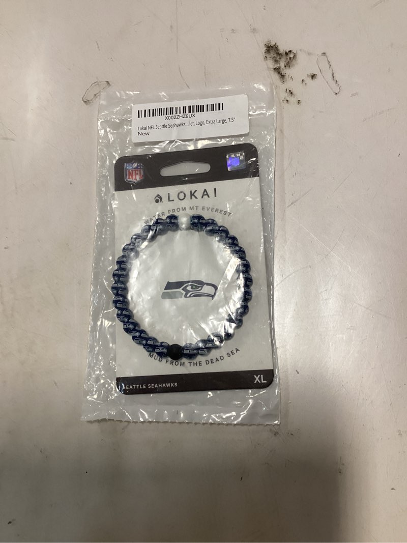 Lokai Silicone Beaded Bracelet for Men & Women, NFL Football Collection - Seattle Seahawks, Logo, Ex