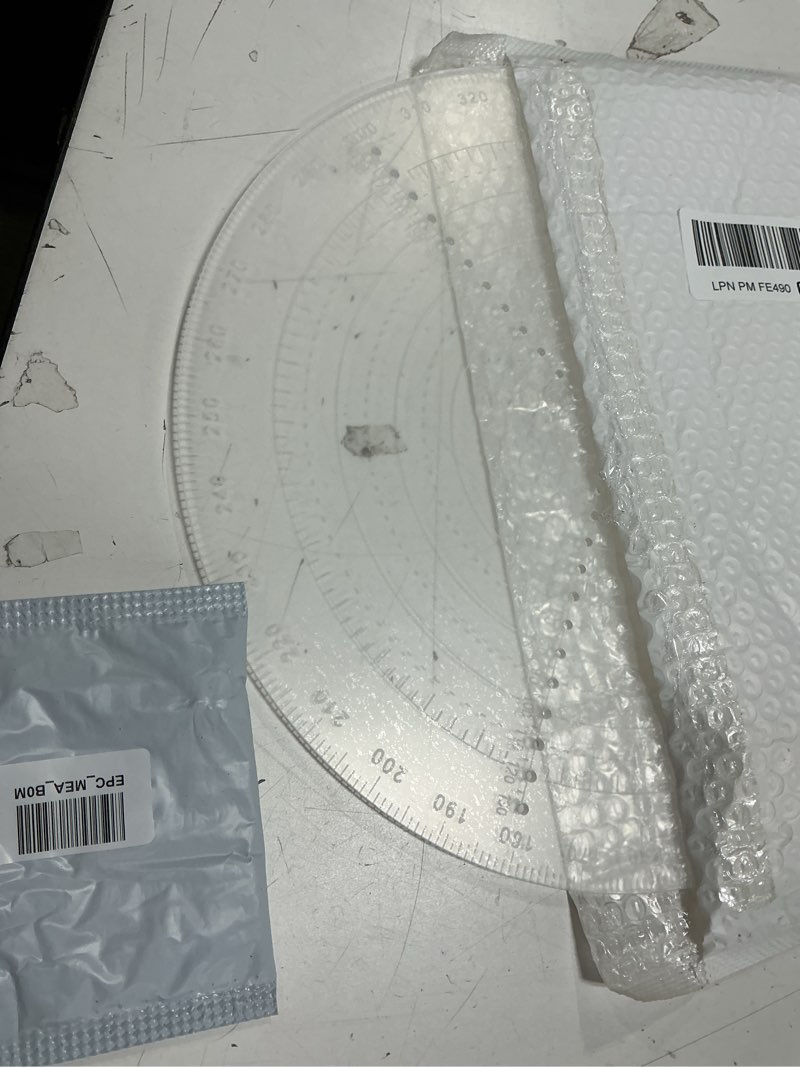 Condition photo showing Good Condition for 12" / 300mm Round Center Finder Tool Compass Acrylic with Centering Needle for Irregular Shapes, Drawing Circles on Wood, Poster Board, Plastic, Measuring Tools for Wood Lathe, Woodworking, Carpenter