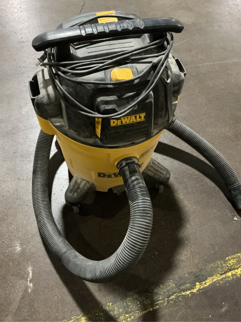 Condition photo showing As Is for dewalt stealthsonic quiet 12-gallon 5.5 hp corded wet/dry shop vacuum