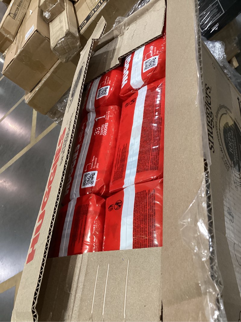 Condition photo showing New/Like New for Huggies Size 1 Diapers, Little Snugglers Diapers, Size 1 (8-14 lbs), 198 Count (6 Packs of 33), Packaging May Vary