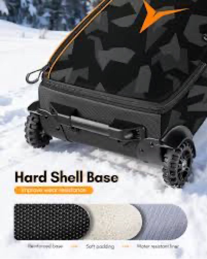 yorepek roller ski bag and boot bag combo, extendable 160–175cm double ski bag for air travel, holds