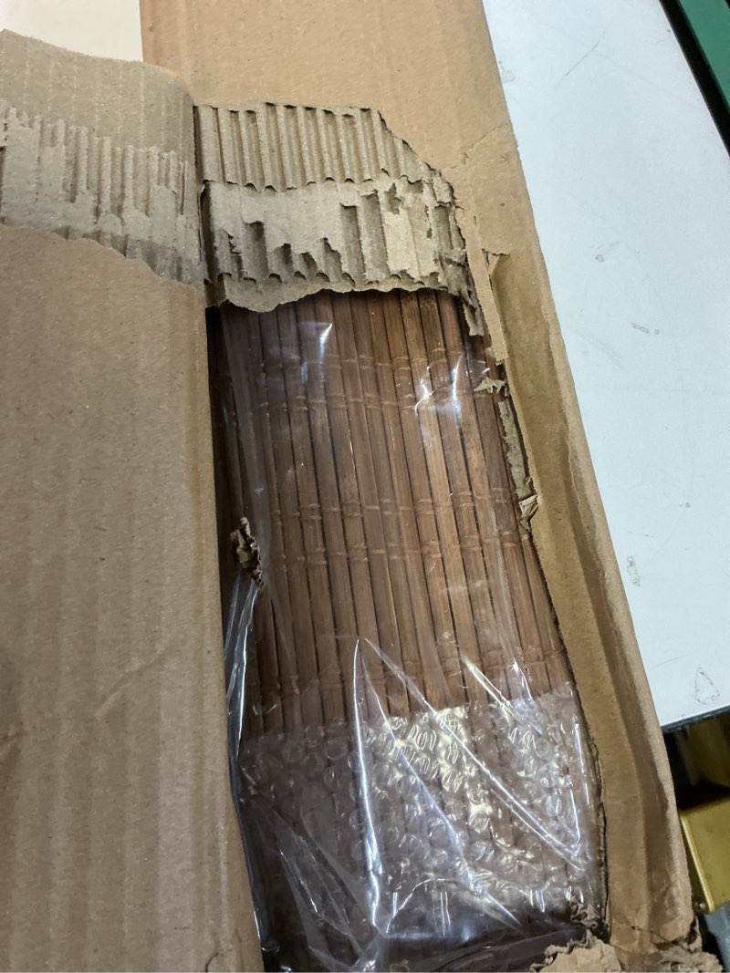 Condition photo showing Good Condition for LazBlinds No Tools No Drill Cordless Bamboo Roman Shades, Light Filtering Window Treatment, Roll Up 