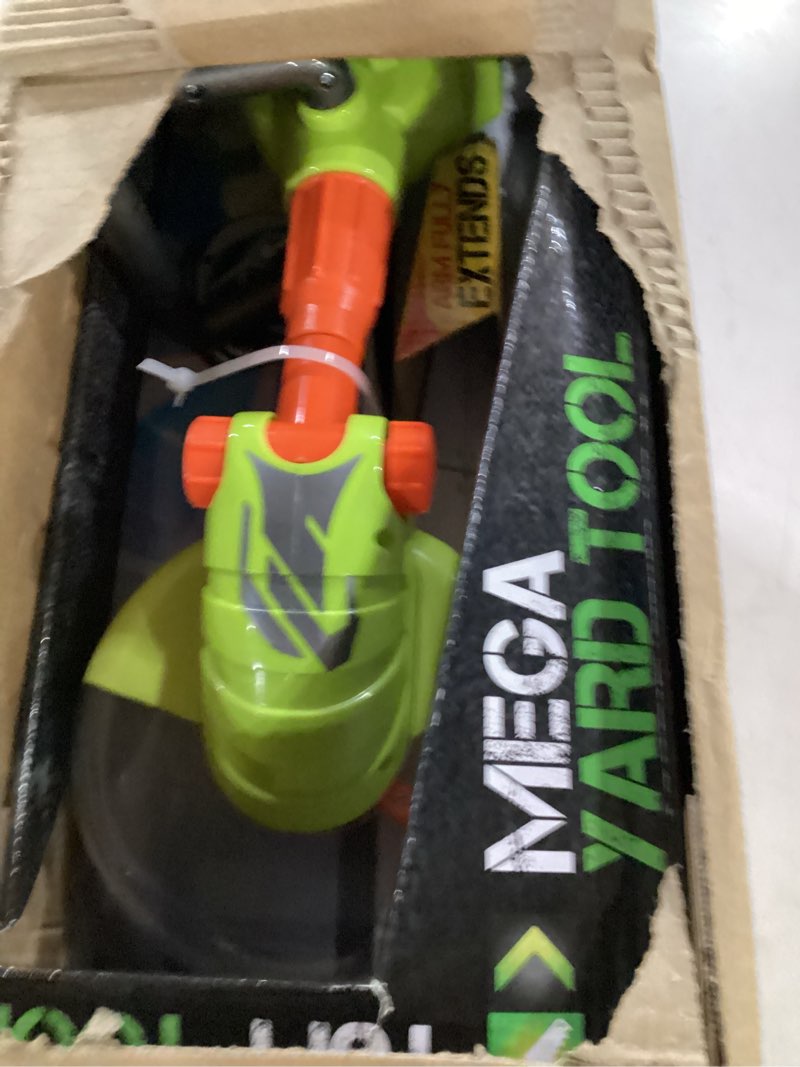 Condition photo showing Good Condition for (not tested)lanard tuff tools: weed trimmer - kids lights & sound toy, mega yard tool, realistic action yard work toy, battery powered, ages 3+