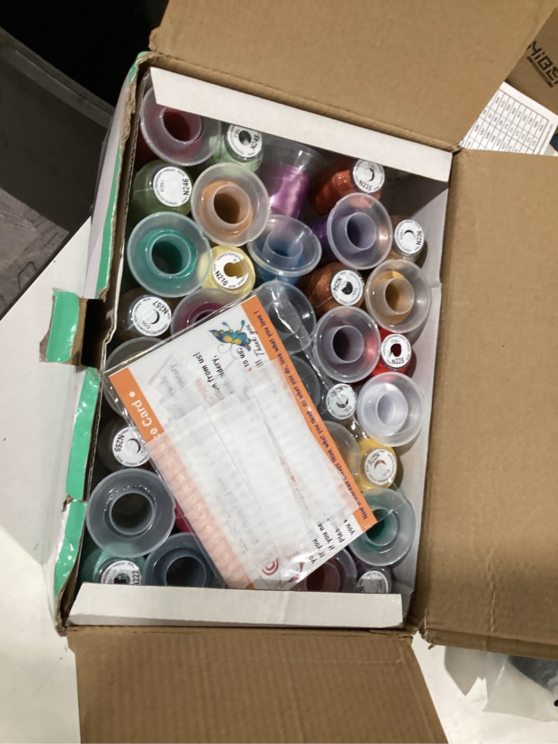 Condition photo showing Good Condition for new brothread 80 spools polyester embroidery machine thread kit 500m (550y) each spool - colors compatible with janome and robison-anton colors