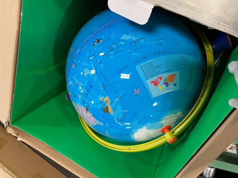 Condition photo showing As Is for Educational Insights GeoSafari Jr. Talking Globe Featuring Bindi Irwin - Interactive Globe for Children, World Map for Kids, Classroom Geography Resources & Gifts for Boys and Girls Ages 4+