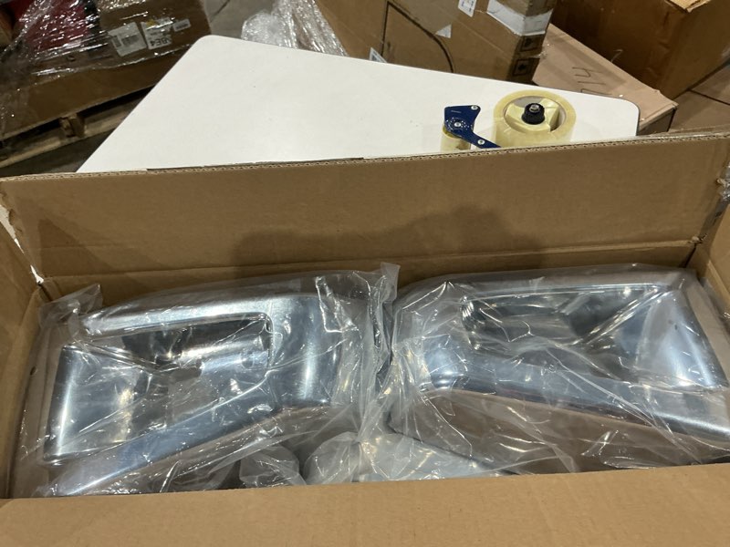 Condition photo showing Good Condition for front bumper corner bezels cover and front bumper lower trim sets compatible with hummer h2 2003-2009, 5 pieces bumper protection trim cover kit, 5pcs (bright silver)