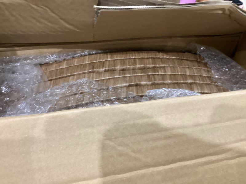 Condition photo showing Good Condition for furnnylane 3 panel rattan divider short room partition screen,double sided folding divider for room separation,light brown,47.2" h x 47.2" w light brown 3 panel