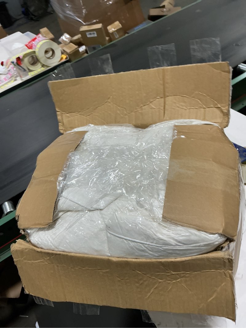 Condition photo showing Good Condition for lavish home down mattress topper - full 2-inch 100% duck feather gusset bed with 233-thread count cotton mattress topper cover - plush pillow top for cushion and support (white)