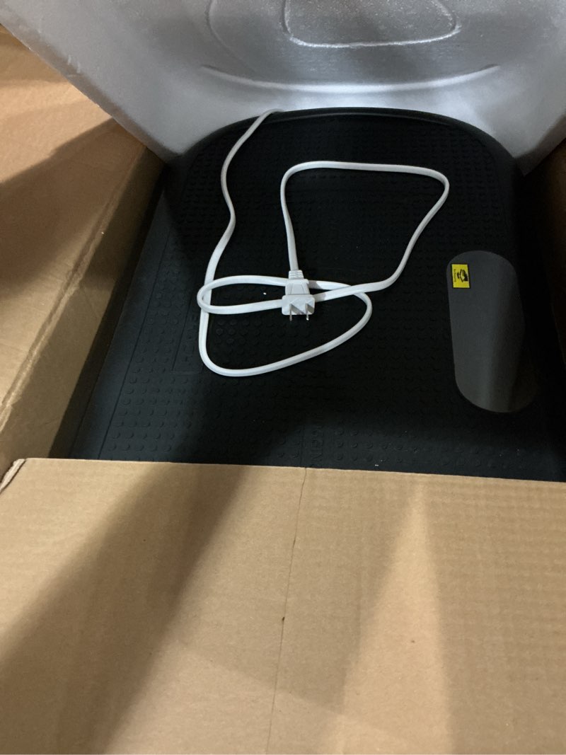 Condition photo showing As Is for merach vibration plate exercise machine, vibration plate 440 lbs capacity, bluetooth and silicone pedal, stimulate deep fat, vibration plate for lymphatic drainage, vibrating for weight loss black
