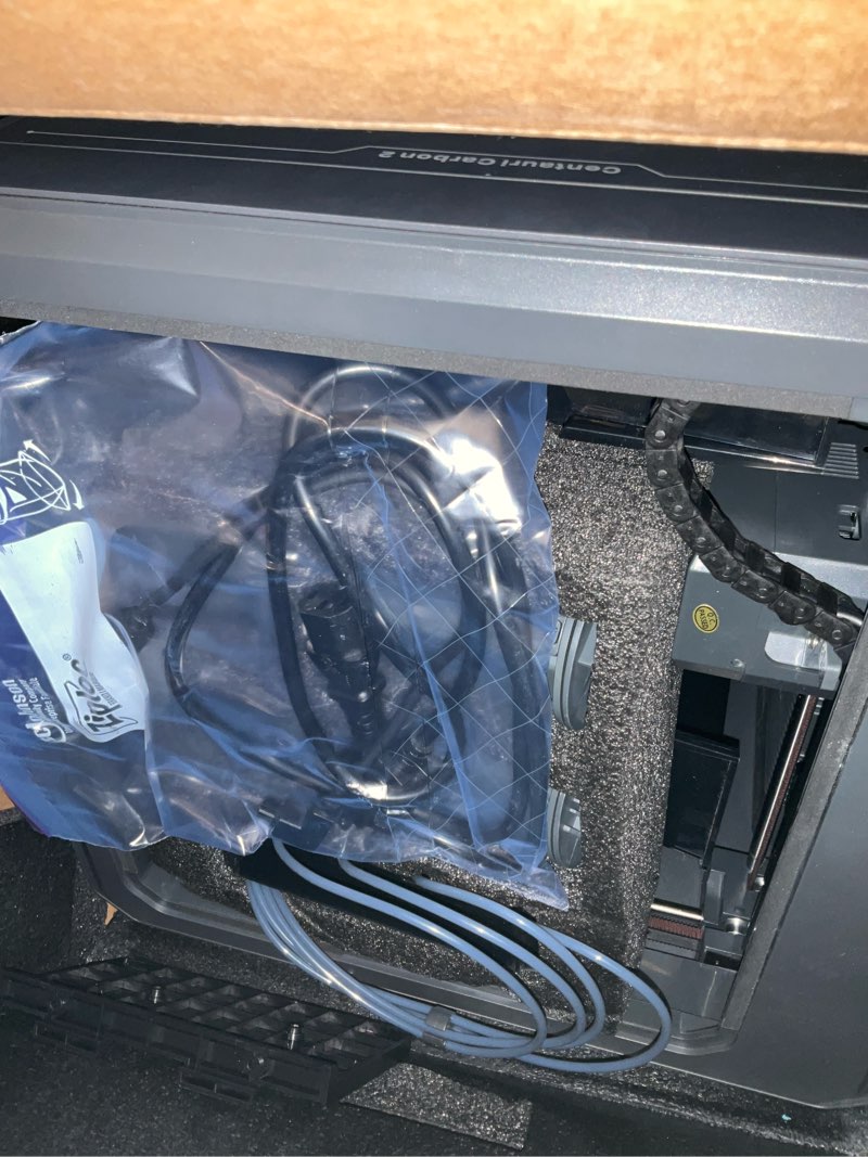 Condition photo showing As Is for elegoo centauri carbon 2 combo multi color 3d printer, corexy 500mm/s high speed multicolor printing with canvas, 1-click full auto leveling and 350°c high-temp nozzle, 256x256x256mm build volume