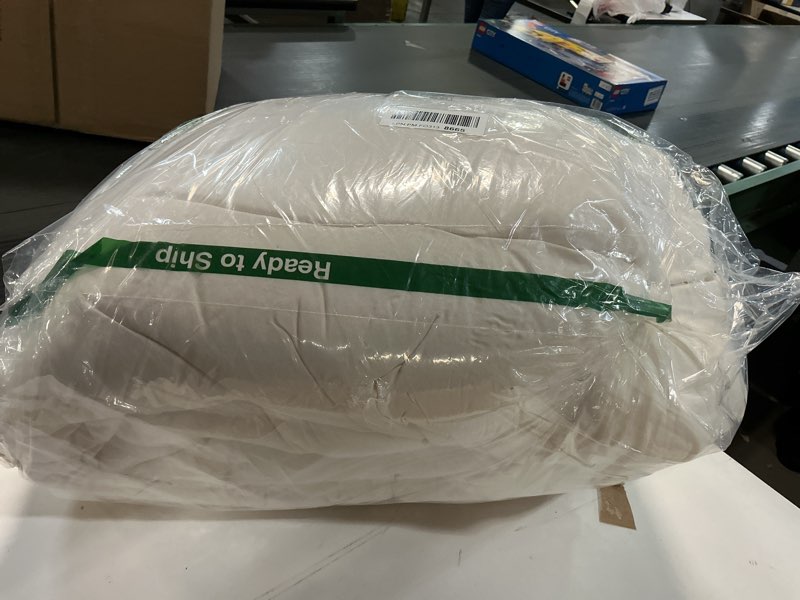 Condition photo showing Good Condition for Bedsure Waffle Comforter Set Queen, Soft and Breathable Coconut White Bedding Comforter Set, 3 Pieces, 1 Waffle Weave Comforter (90"x90") and 2 Pillow Shams (20"x26") Queen 01 - Coconut White