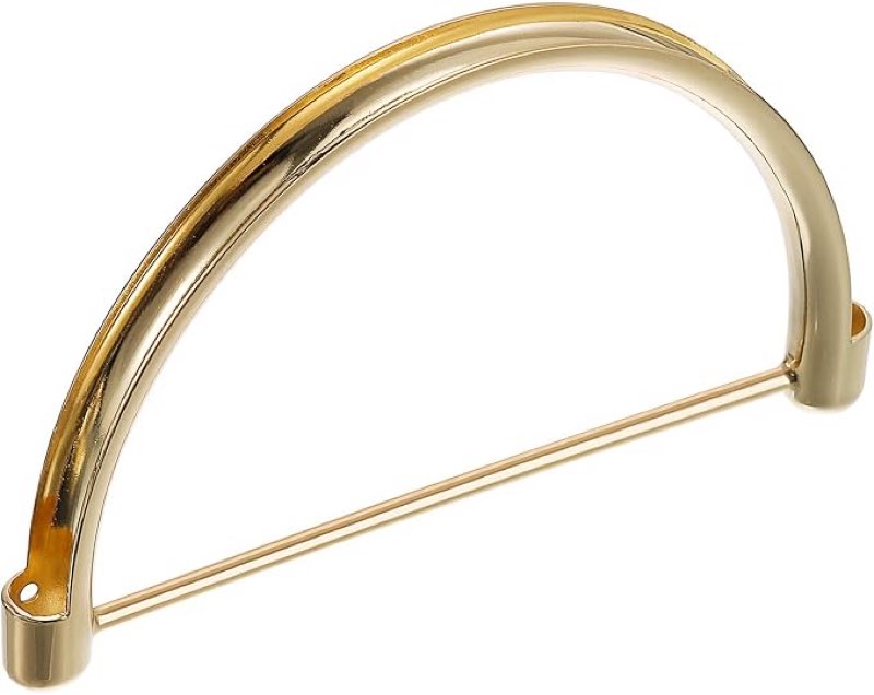 (Rose Gold Tone) uxcell Semicircle Handle Frame, 2 Pieces 5.16 Inch Metal Handbag Handles, Replacement Handles for Bag Making, Crafts