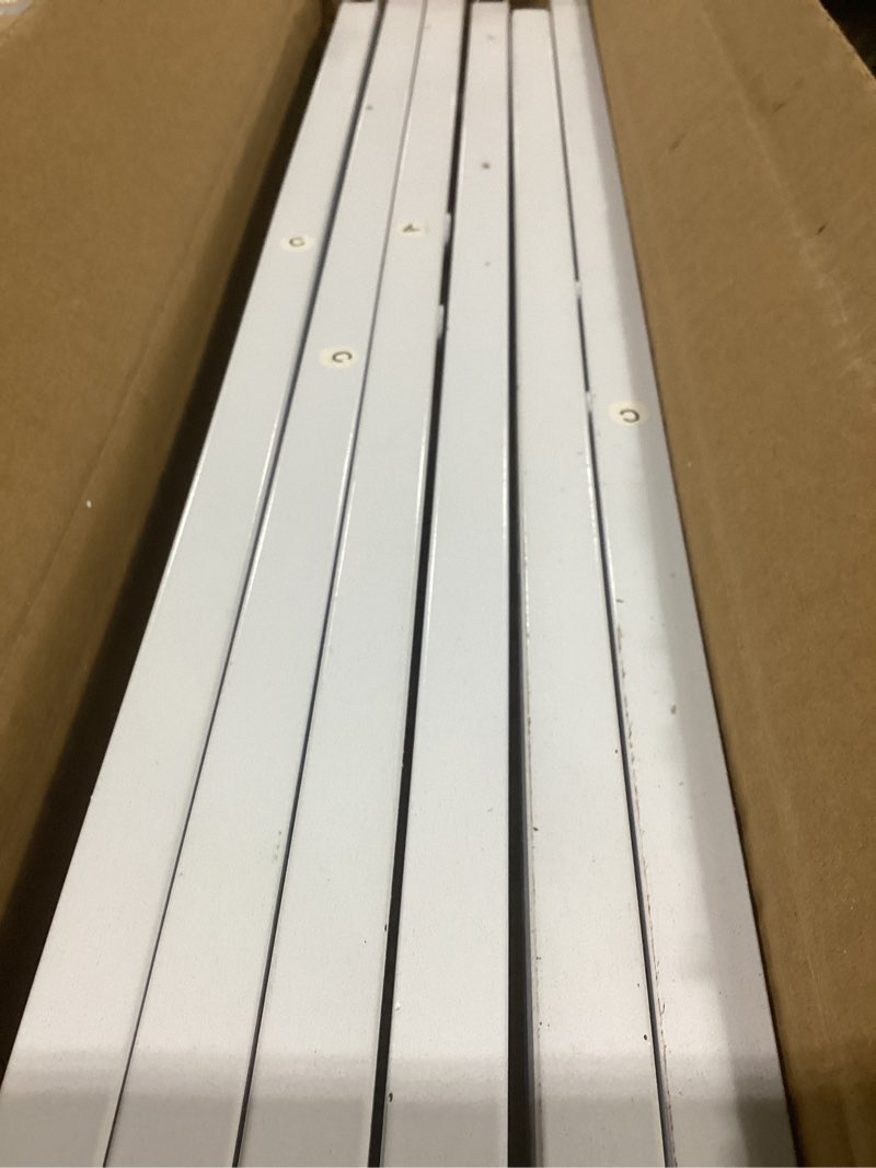 Condition photo showing As Is for U-Shaped Metal Arched Flower Rack Perfect for Wedding Decorations and Celebrations 7.2 x 4.2 FT Wedding Arch Frame for Birthdays, Parties, and More (White)