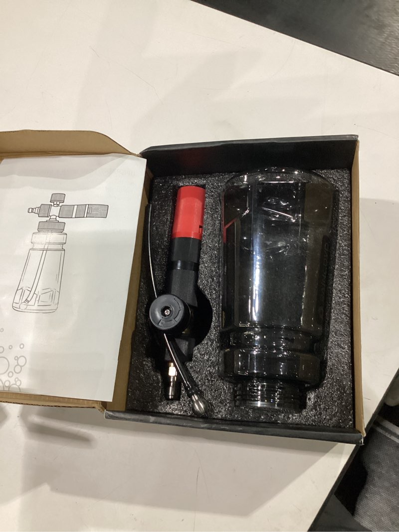 Condition photo showing New/Like New for raincovo foam cannon wide mouth for pressure washer, thick snow foam lance for car wash, adjustable soap cannon with 1/4 inch quick connector, additional 1.1mm orifice nozzle