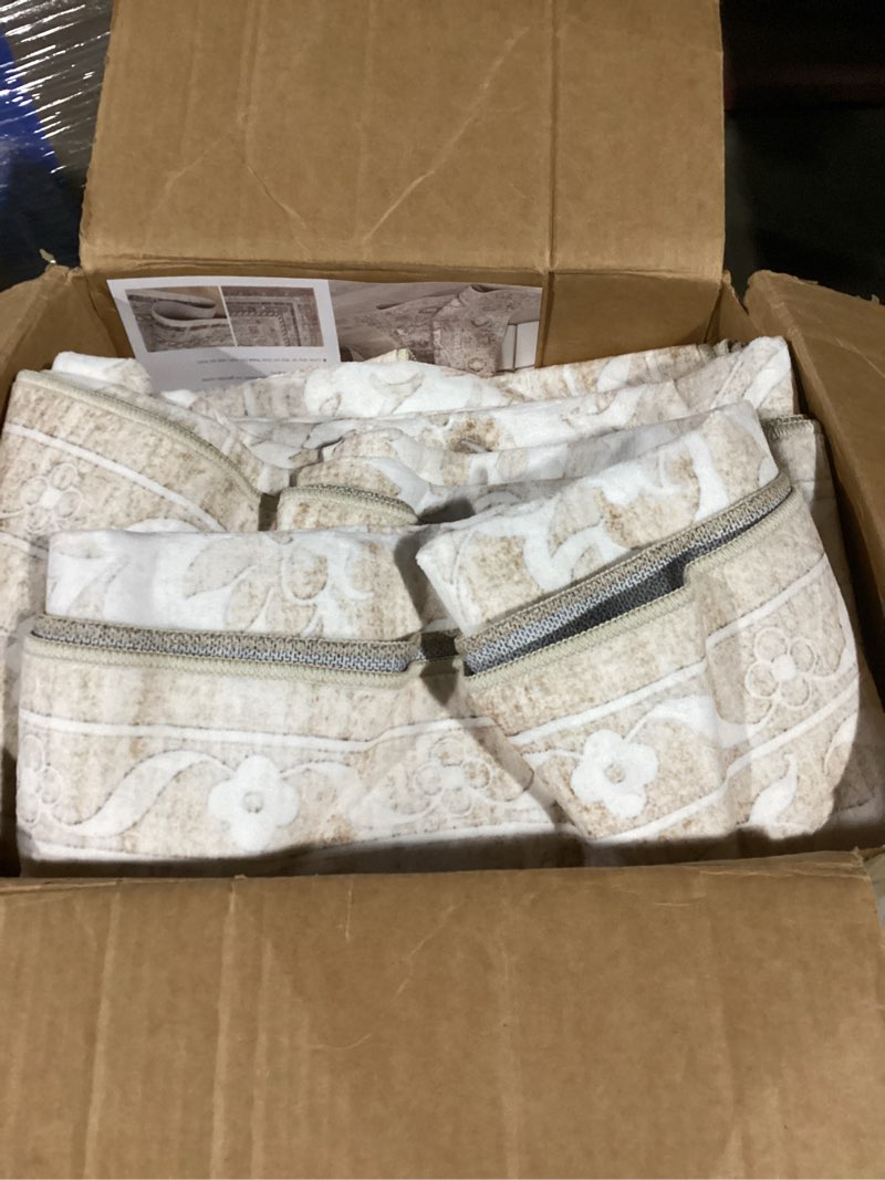 Condition photo showing Good Condition for 8x10 Area Rugs Living Room Rug: Washable Rug Neutral Lagre Soft Thin Carpet Indoor Floor Non Slip Boho Geometric Moroccan Carpets for Bedroom Dining Room Farmhouse Nursery Office - Beige 8' x 10' (Rectangular) Beige