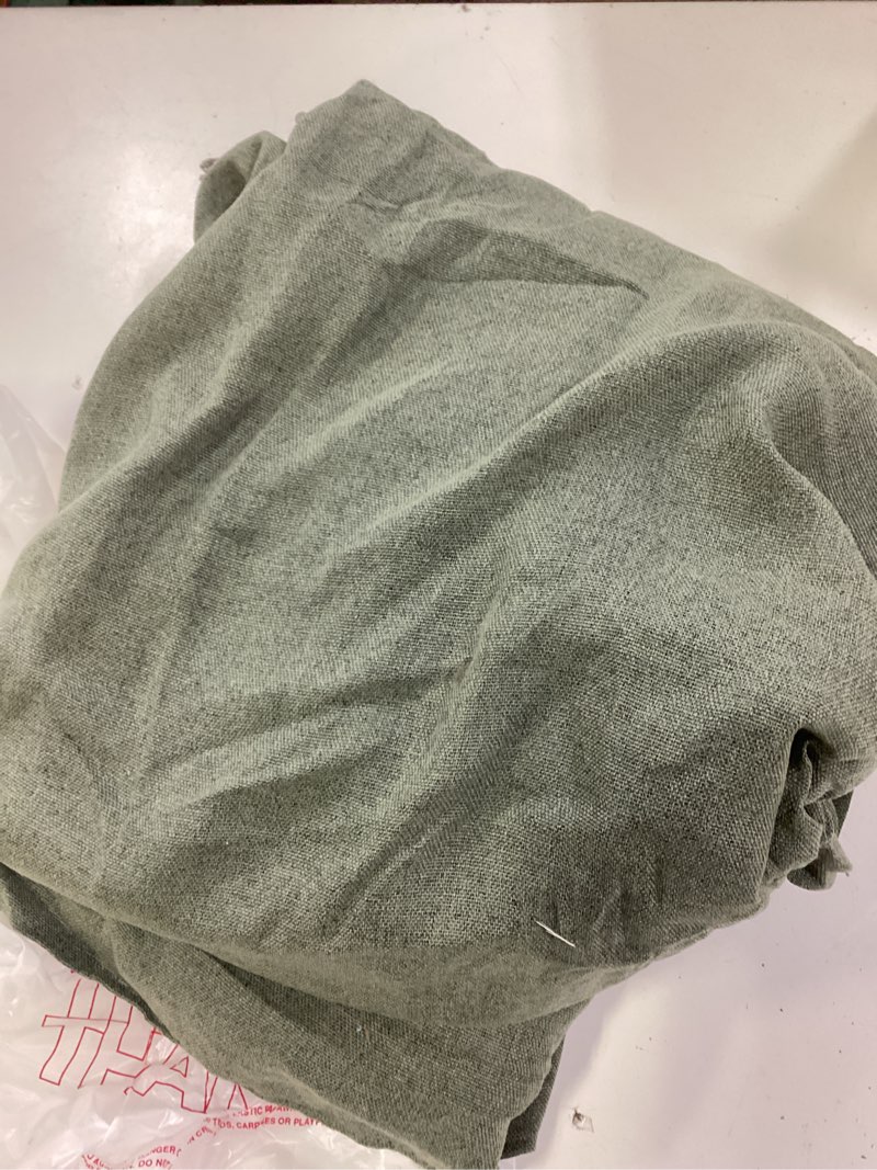 Condition photo showing Good Condition for sun zero belize 2-pack magnetic closure pleated look theater grade 100% blackout back tab curtain panel pair, 52" x 84", sage green