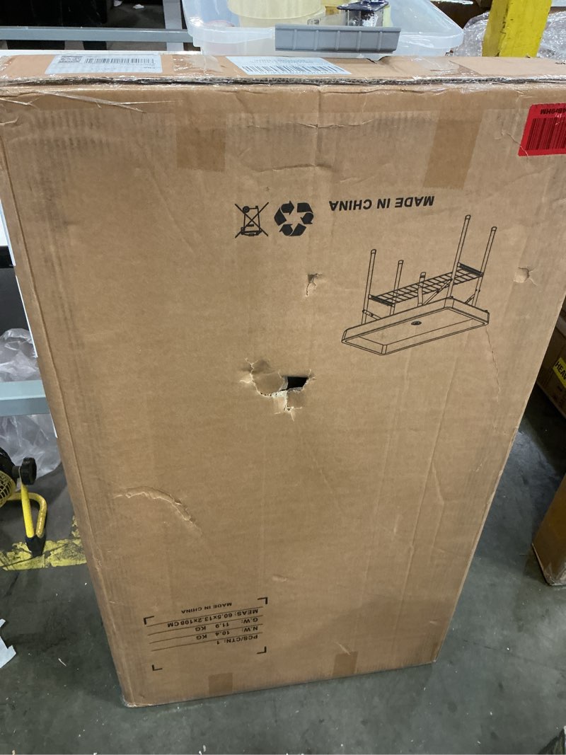 Condition photo showing New/Like New for SHAREWIN Folding Ice Cooler Table, Skirt &Drain Hose Plastic Chill Table to Keep Drinks Cool, Portable Foldable Self-Serving Beverage Cooling Bar for Parties, Picnics, Barbecues, Fishing(White White Standard without Extra Shelf