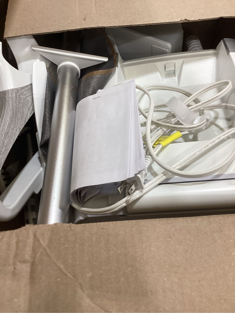Condition photo showing As Is for rowenta professional full size steamer for clothes with screen 65 inches 1.3 liter capacity 1700 watts ironing, fabric steamer, garment steamer, adjustable is8440 white
