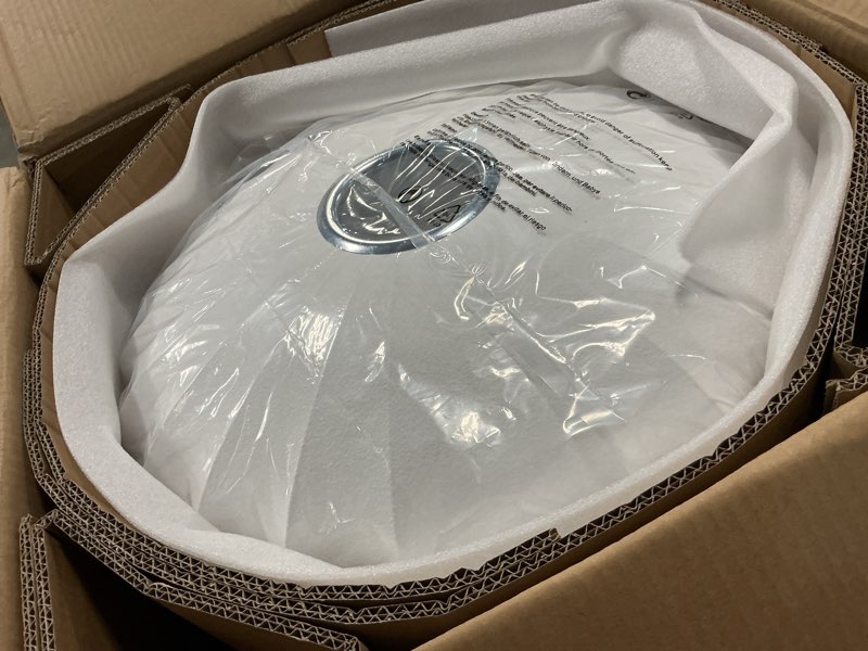 Condition photo showing New/Like New for 20 inch lantern pendant light, white imitation silk lampshade, bubble pendant light fixture ceiling hanging lamp chandelier for living dinning room kitchen island bedroom restaurant cafe white 20in