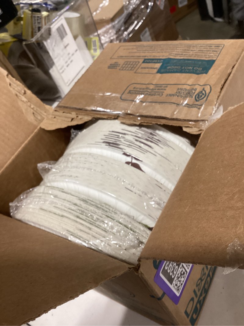 Condition photo showing New/Like New for Dixie Bulk Paper Plates, 8.5 Inch, 300 Plate Count, (50 Plates Per Pack, 6 Pack Per Case), Medium Weight, White, Perfect for at Home, Restaurants, Events, & Catering, Item # UX9P300