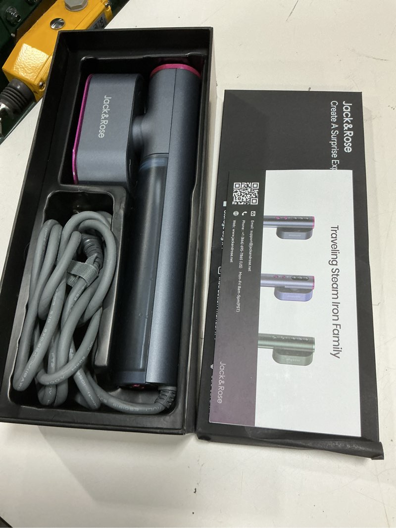 Condition photo showing Good Condition for jack ? rose travel steamer for clothes,100-220v portable iron,15s heat up,steamer ? iron 2 in 1, travel size,large ceramic heat panel,for global and europe purple