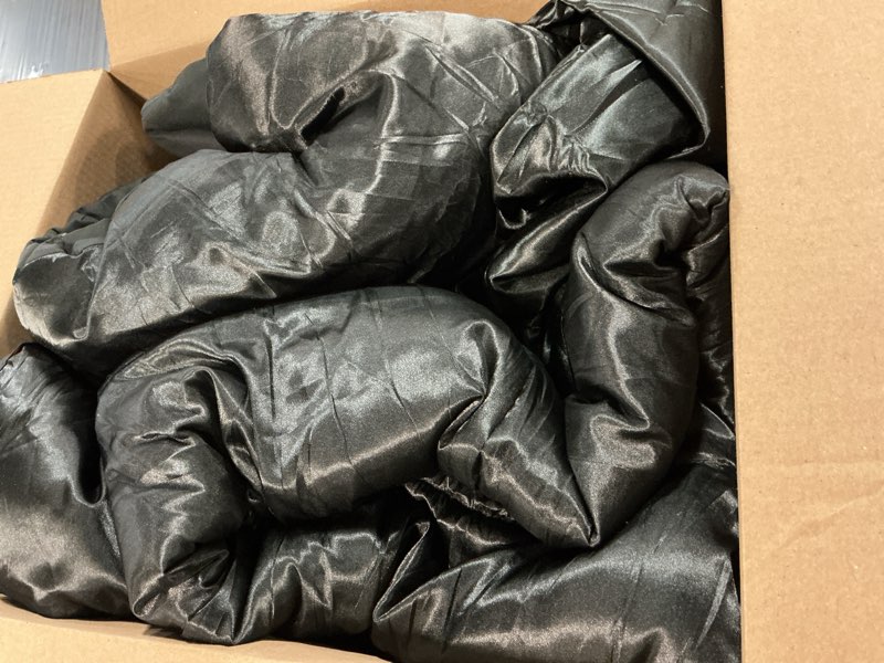 Condition photo showing Good Condition for mr&hm twin xl comforter set black, reversible satin microfiber comforter set for all seasons, 2 pieces non-slip silky soft bedding sets with 1 comforter (68"x92") and 1 pillowcase (20"x26") 01- black classic twin xl