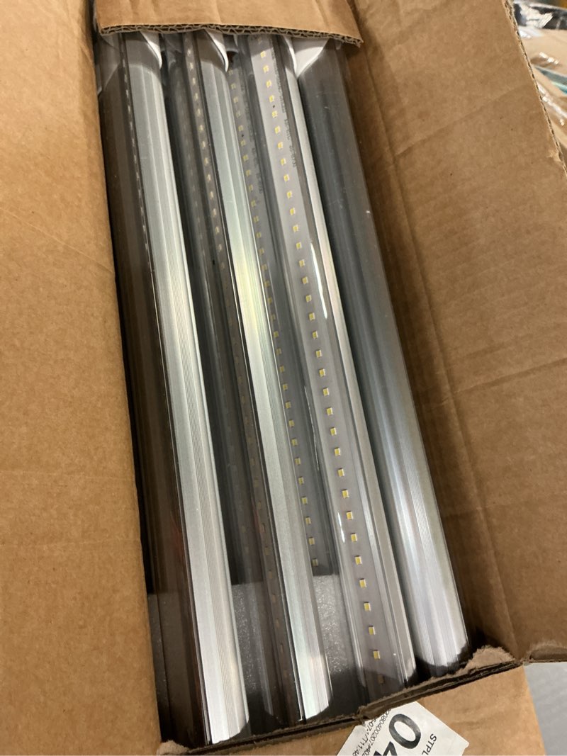 Condition photo showing Good Condition for onlylux 8 foot led lights, t8 96" 45watt fa8 single pin led shop lights 5850lm, ballast bypass, 6000k, f96 8ft led bulbs fluorescent replacement,workshop, warehouse, clear cover(12 pack)