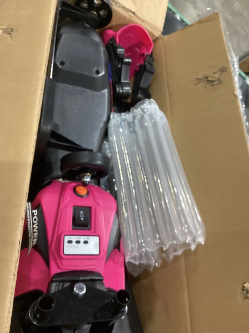 Condition photo showing As Is for item similar))))))))kerryyoo at2 kids atv,12v 4 wheeler for kids 3-6,electric toddler ride on toys,remote control, high/low speeds, led lights, bluetooth, and off-road tires - pink