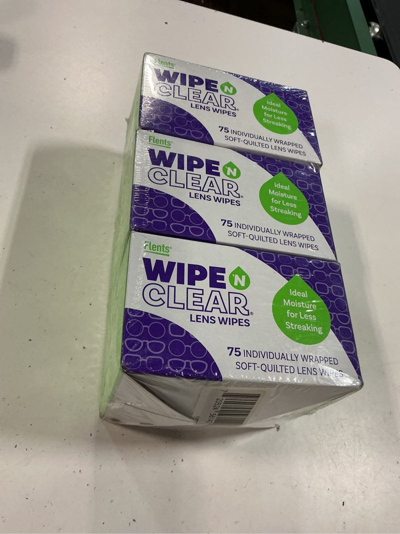Condition photo showing New/Like New for flents wipe n clear lens wipes (225 count)
